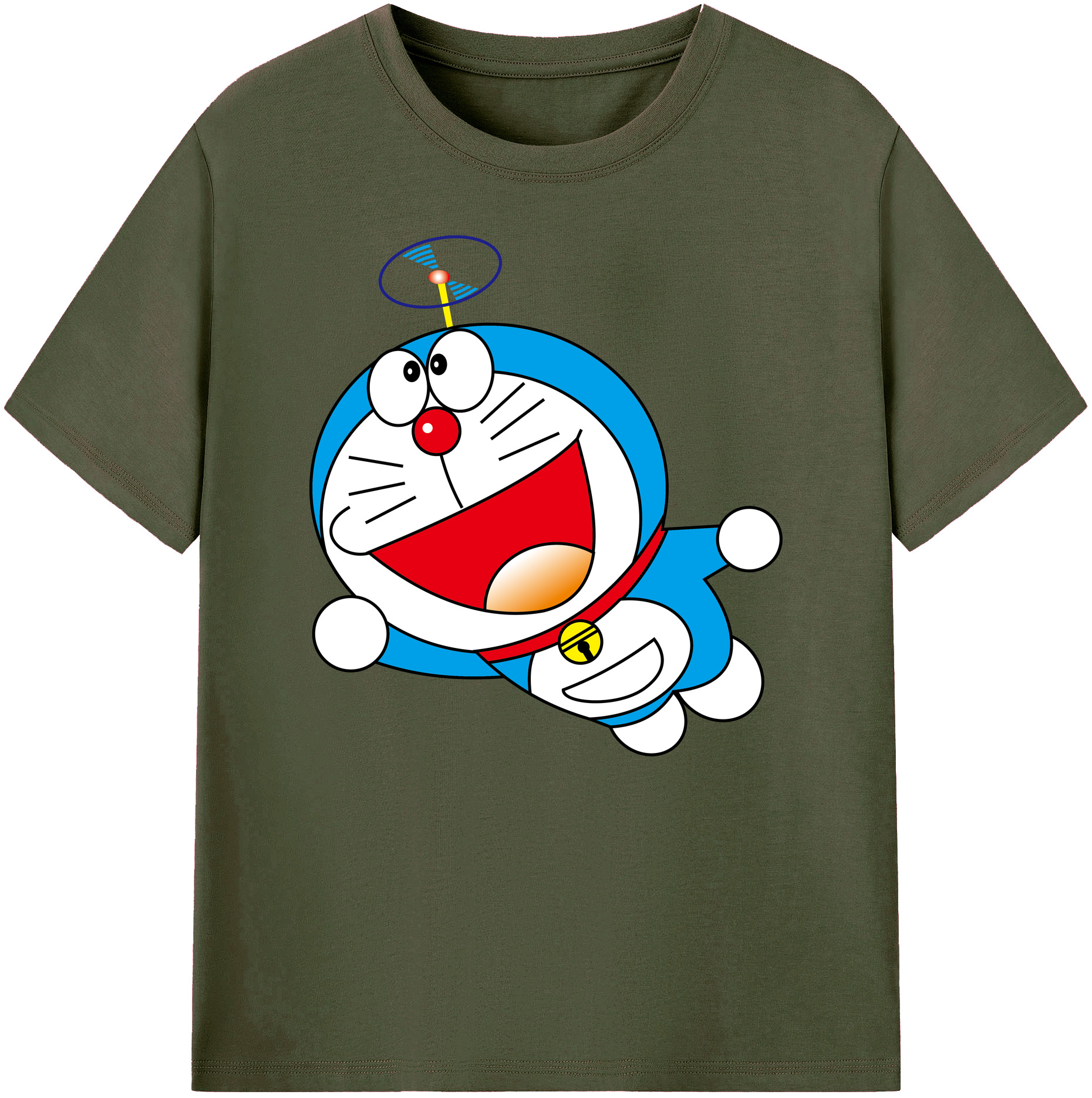 （画像用） ドラえもん Doraemon 綿100％ メンズ半袖Tシャツ｜肌触りやわらか＆通気性